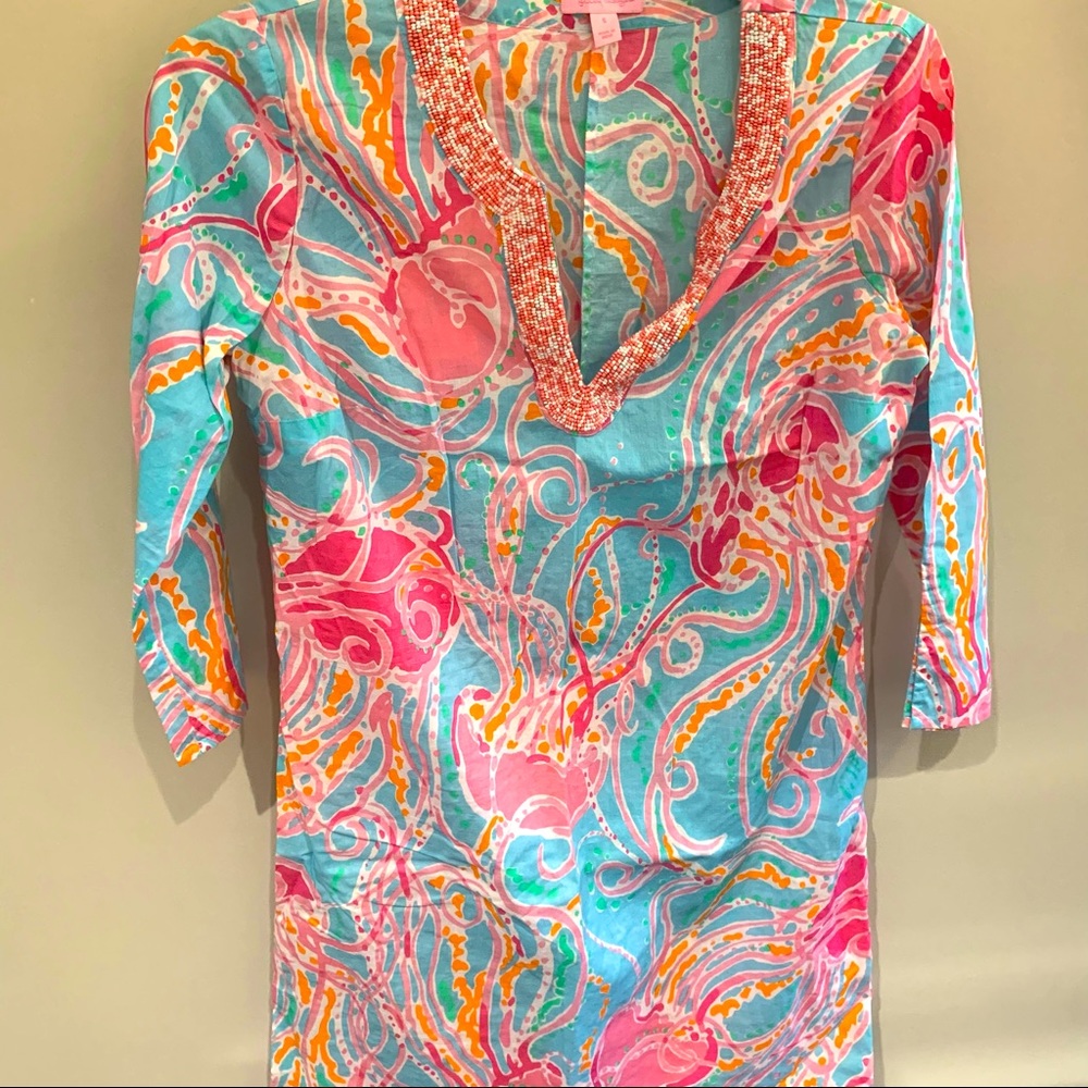 EUC Lilly Pulitzer Jelly Fish Tunic / Swimsuit Coverup - Sz small